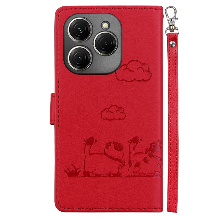 For Tecno Spark 20 Pro Cute Cats RFID Leather Phone Case