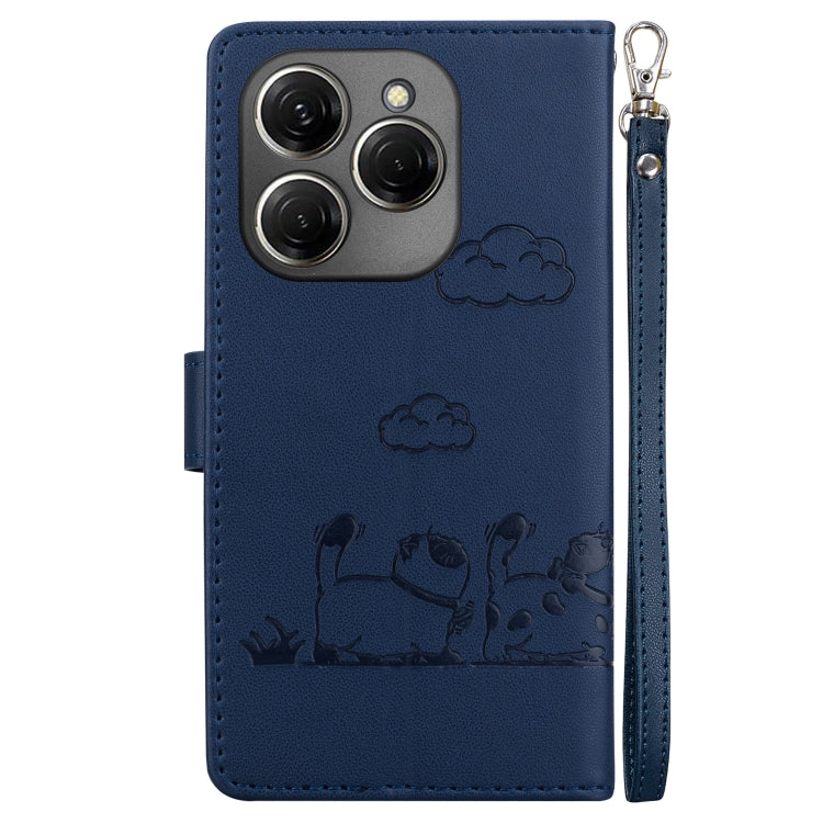 For Tecno Spark 20 Pro Cute Cats RFID Leather Phone Case