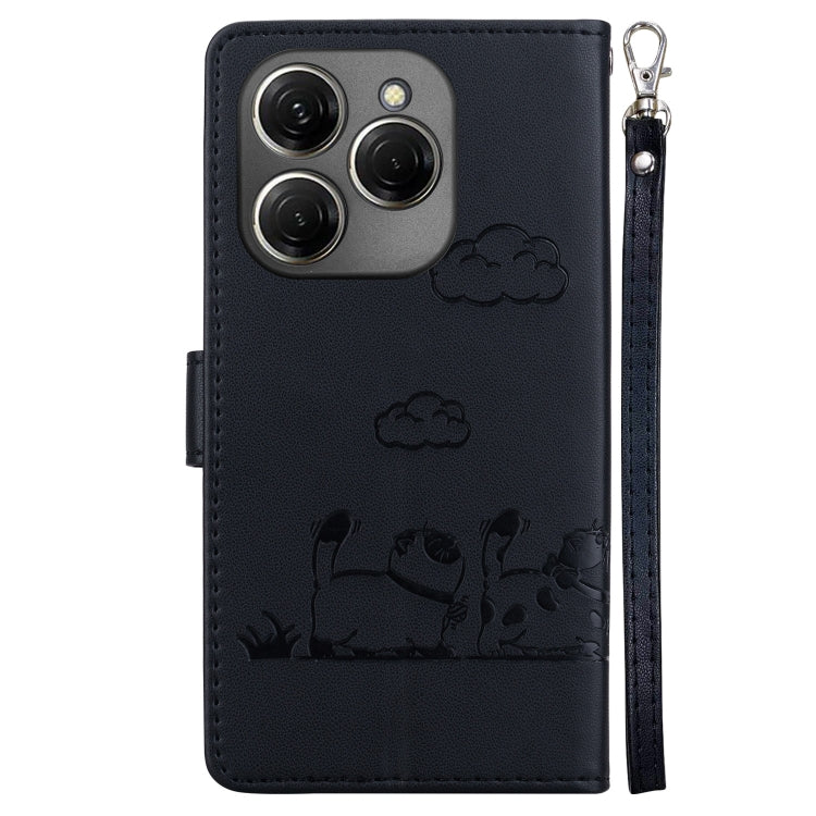 For Tecno Spark 20 Pro Cute Cats RFID Leather Phone Case