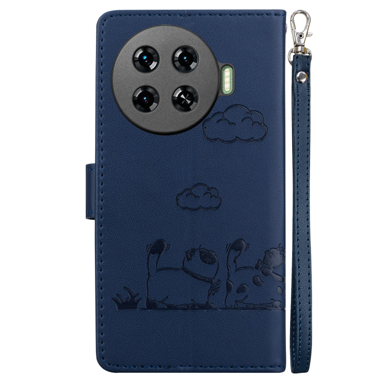 For Tecno Spark 20 Pro+ 4G Cute Cats RFID Leather Phone Case