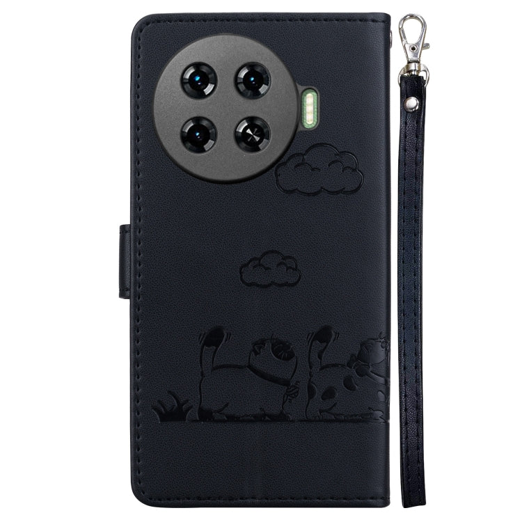 For Tecno Spark 20 Pro+ 4G Cute Cats RFID Leather Phone Case