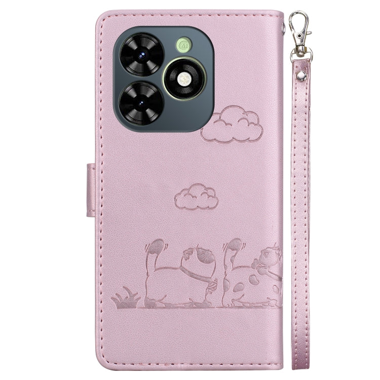 For Tecno Spark Go 2024 / 20 / 20C Cute Cats RFID Leather Phone Case