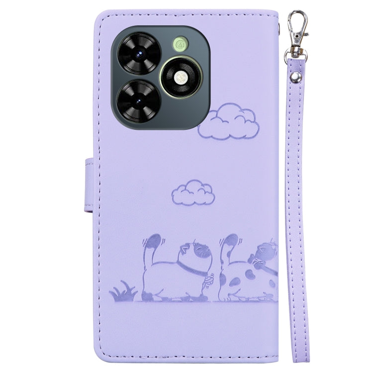 For Tecno Spark Go 2024 / 20 / 20C Cute Cats RFID Leather Phone Case