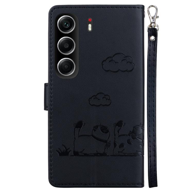 For Tecno Camon 40 Cute Cats RFID Leather Phone Case