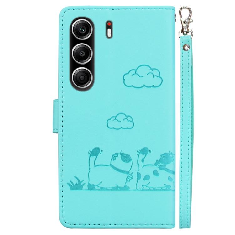 For Tecno Camon 40 Pro 4G Cute Cats RFID Leather Phone Case