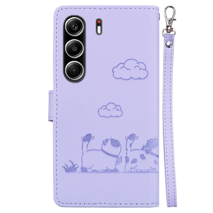 For Tecno Camon 40 Pro 4G Cute Cats RFID Leather Phone Case