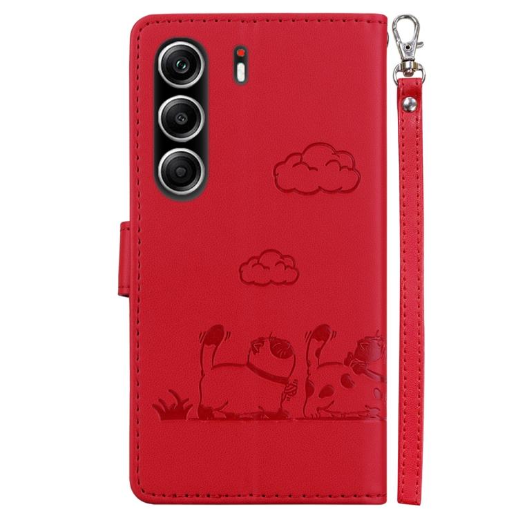 For Tecno Camon 40 Pro 4G Cute Cats RFID Leather Phone Case