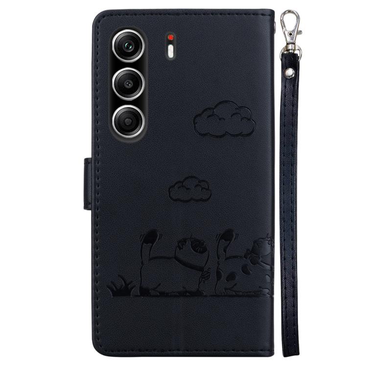 For Tecno Camon 40 Pro 4G Cute Cats RFID Leather Phone Case
