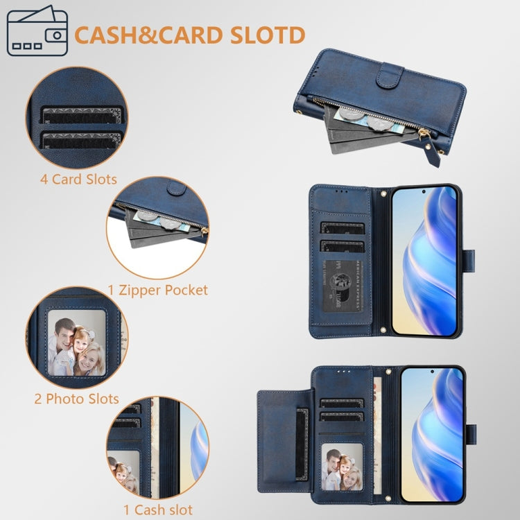 For Tecno Spark 7 / Spark 7T Multi-Card Slots Zipper Wallet Leather Phone Case