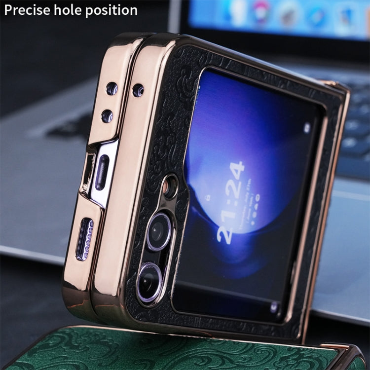 For Samsung Galaxy Z Flip6 / Flip7 FE Three Parts Cloud Dragon Pattern Fold Phone Case