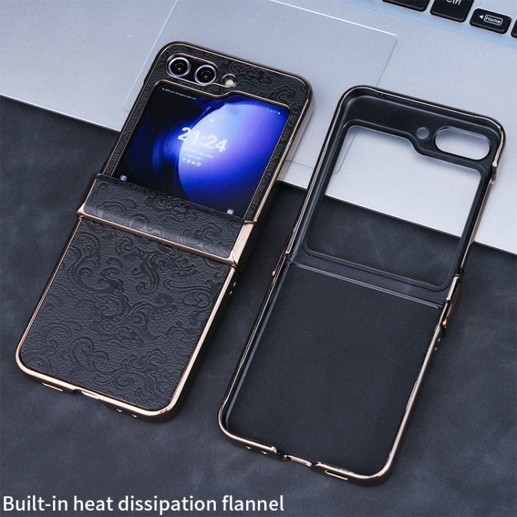For Samsung Galaxy Z Flip6 / Flip7 FE Three Parts Cloud Dragon Pattern Fold Phone Case