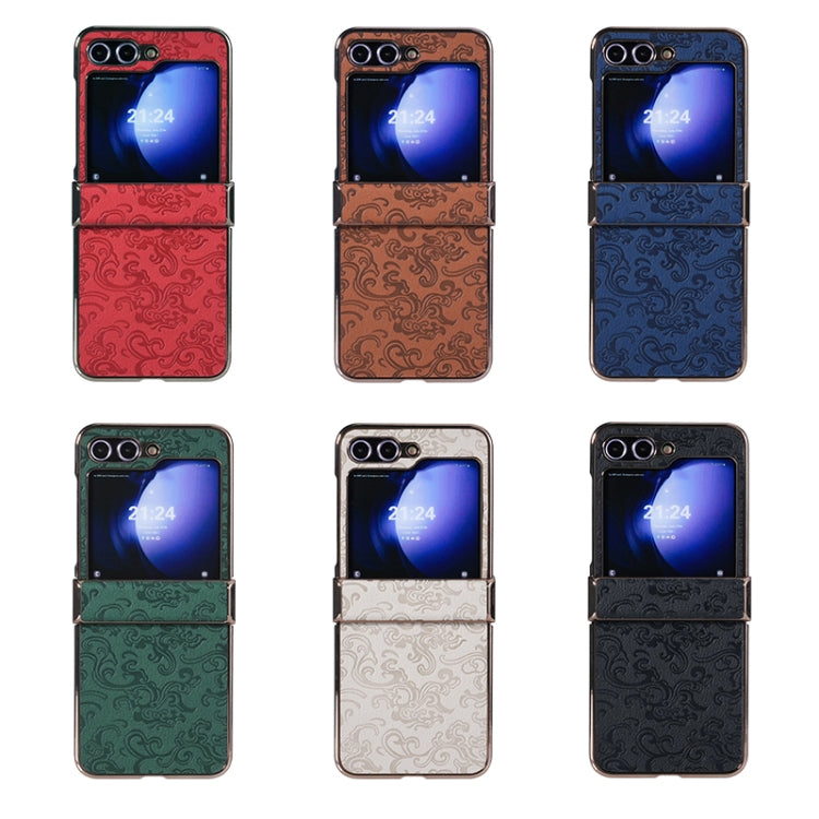 For Samsung Galaxy Z Flip6 / Flip7 FE Three Parts Cloud Dragon Pattern Fold Phone Case