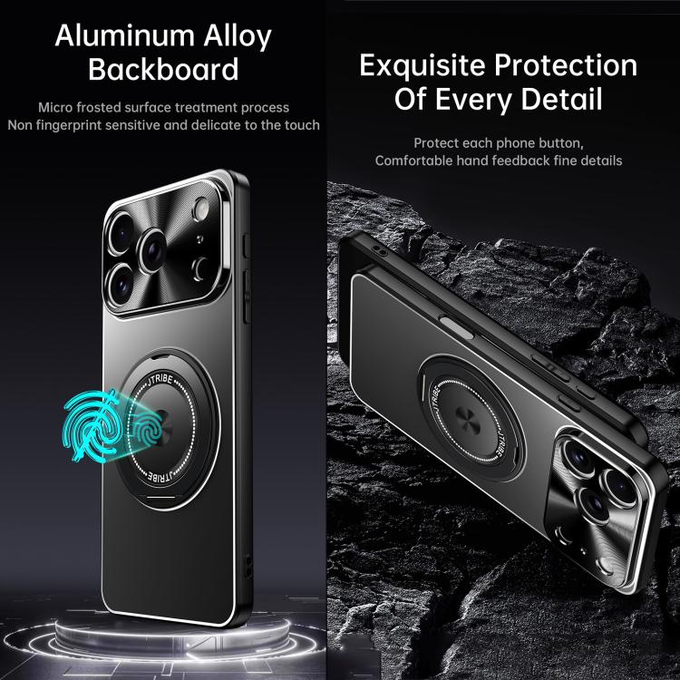 For iPhone Air Rotating Holder Frosted Metal Phone Case