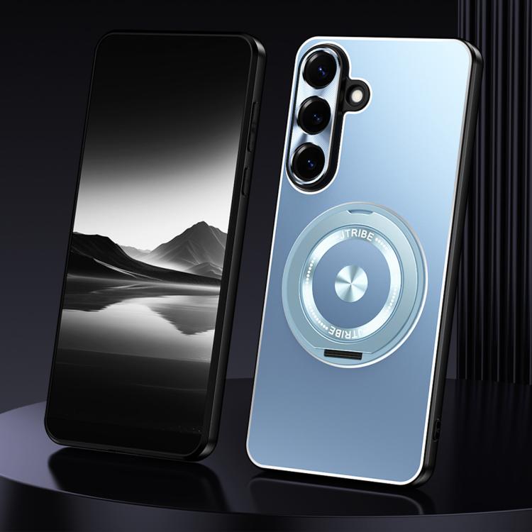 For Samsung Galaxy S26 5G Rotating Holder Frosted Metal Phone Case