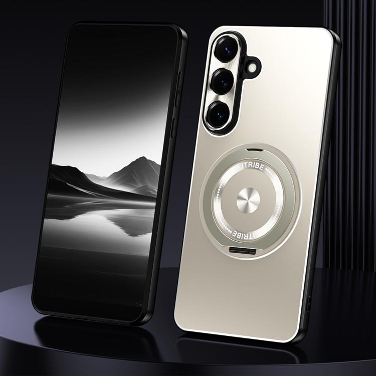For Samsung Galaxy S26 5G Rotating Holder Frosted Metal Phone Case