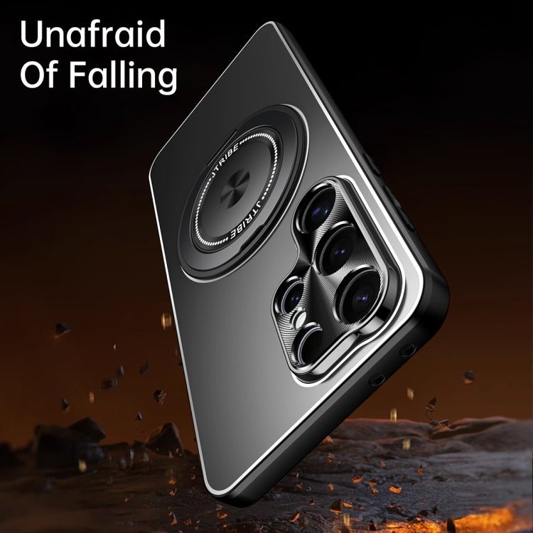 For Samsung Galaxy S23 Ultra 5G Rotating Holder Frosted Metal Phone Case