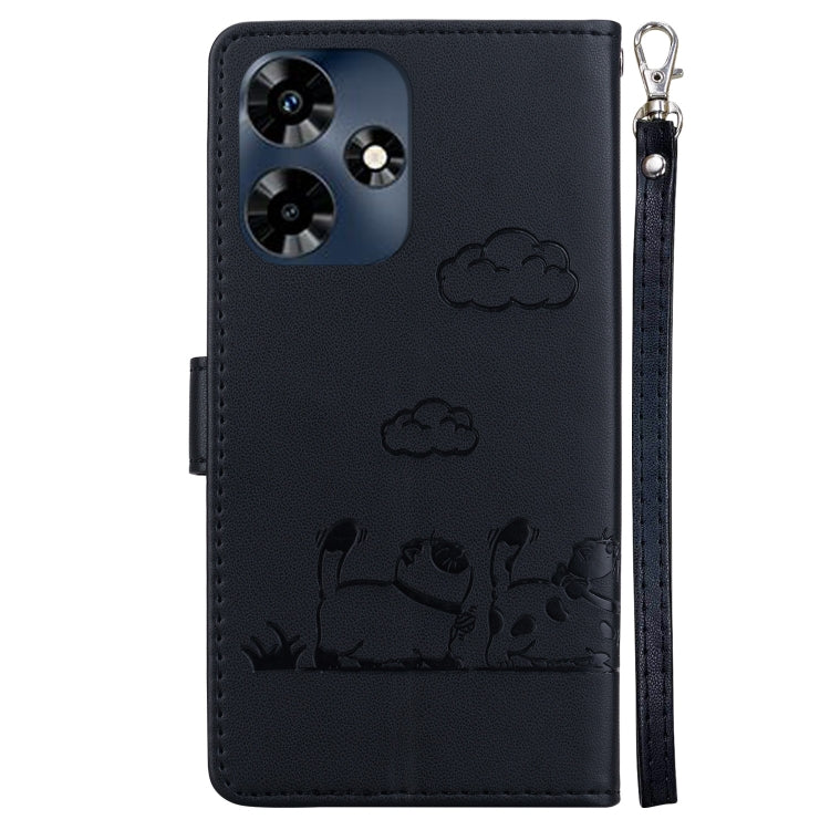 For Infinix Hot 30 4G Cute Cats RFID Leather Phone Case