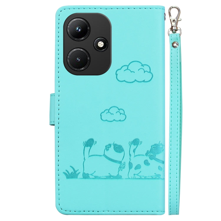 For Infinix Hot 30i Cute Cats RFID Leather Phone Case