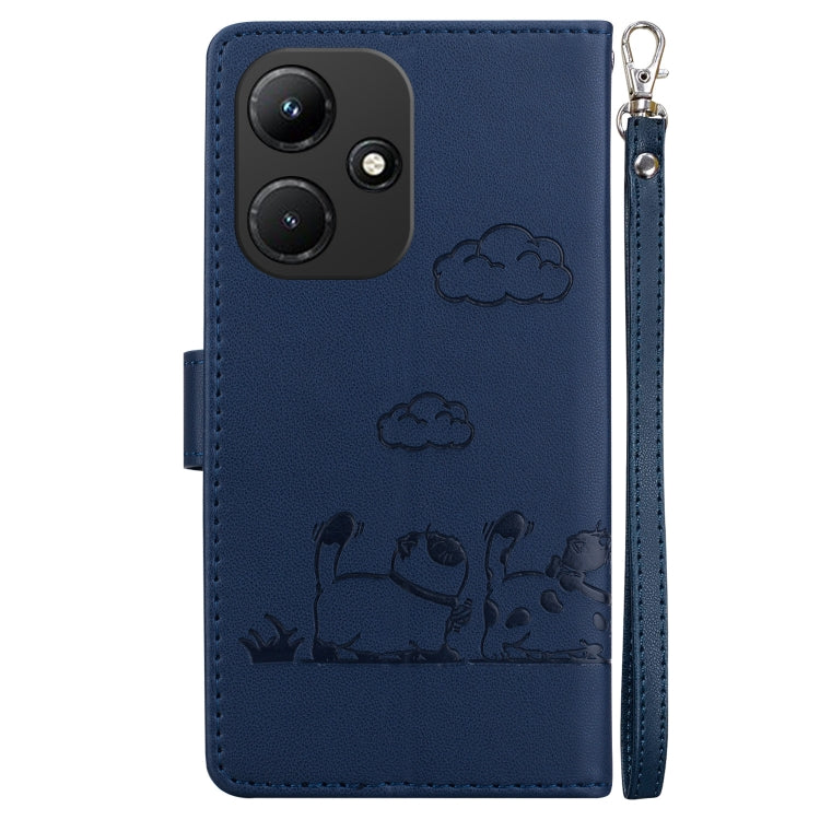 For Infinix Hot 30i Cute Cats RFID Leather Phone Case