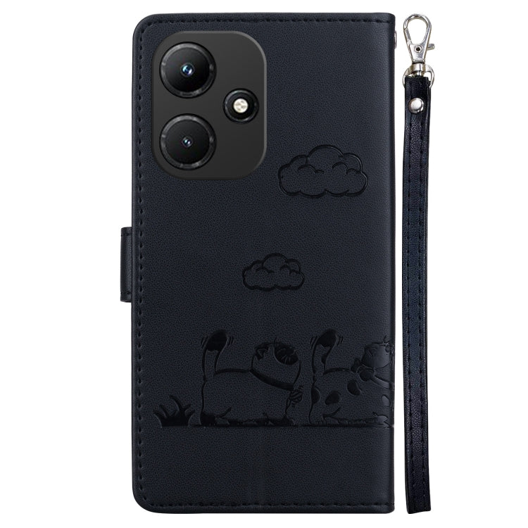 For Infinix Hot 30i Cute Cats RFID Leather Phone Case
