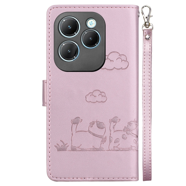 For Infinix Hot 40 / 40 Pro Cute Cats RFID Leather Phone Case