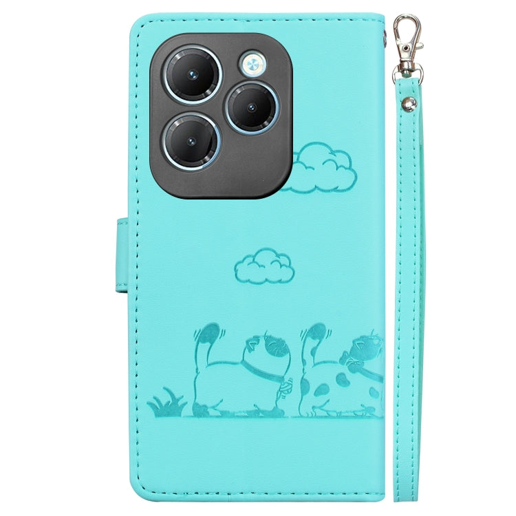 For Infinix Hot 40 / 40 Pro Cute Cats RFID Leather Phone Case
