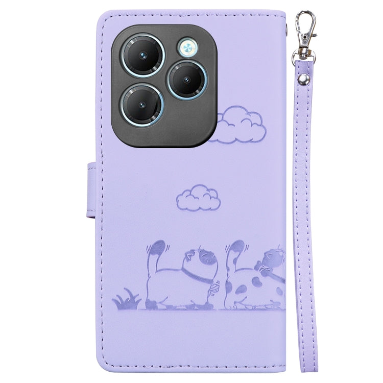 For Infinix Hot 40 / 40 Pro Cute Cats RFID Leather Phone Case