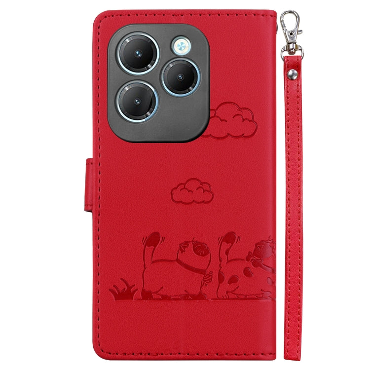 For Infinix Hot 40 / 40 Pro Cute Cats RFID Leather Phone Case