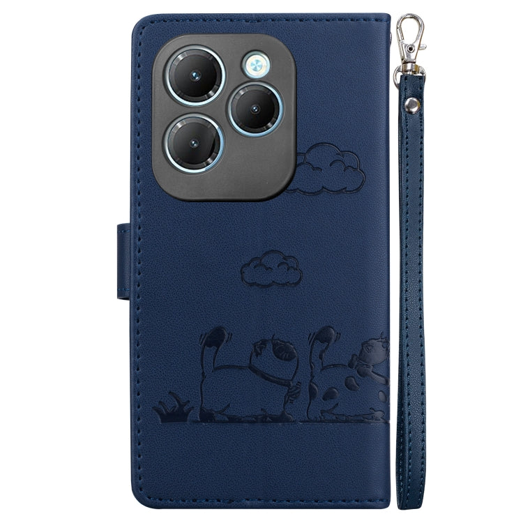 For Infinix Hot 40 / 40 Pro Cute Cats RFID Leather Phone Case