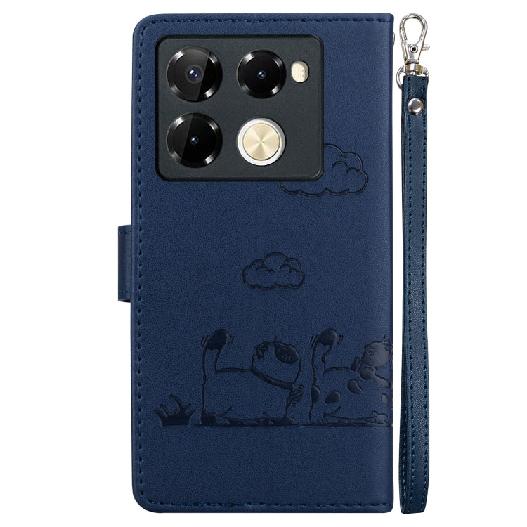 For Infinix Note 40 Pro 5G / 4G Cute Cats RFID Leather Phone Case