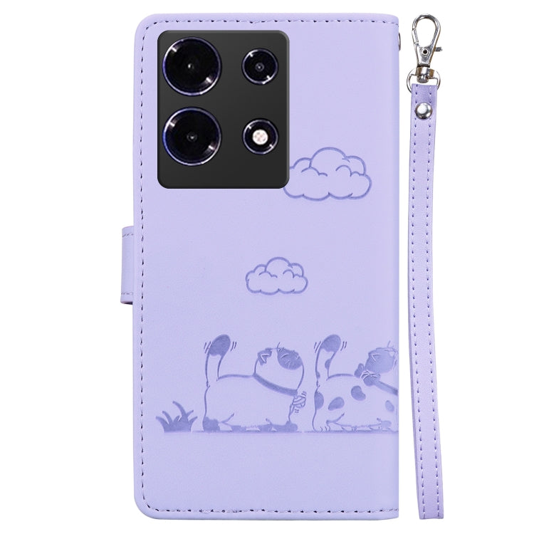 For Infinix Note 30 5G / 4G Cute Cats RFID Leather Phone Case