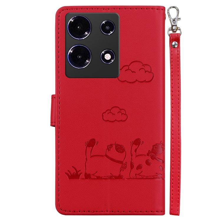 For Infinix Note 30 5G / 4G Cute Cats RFID Leather Phone Case