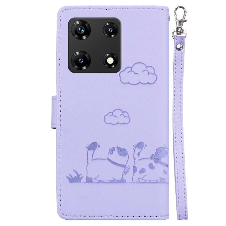 For Infinix Note 30 Pro Cute Cats RFID Leather Phone Case