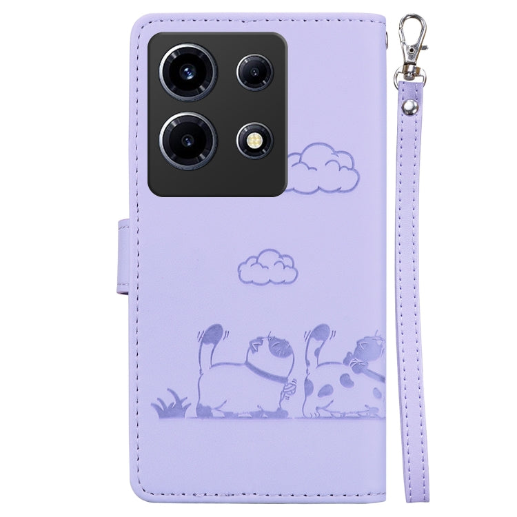 For Infinix Note 30 VIP Cute Cats RFID Leather Phone Case