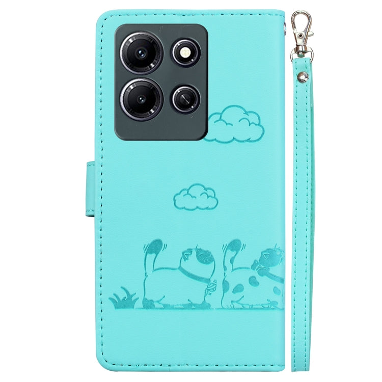 For Infinix Note 30i Cute Cats RFID Leather Phone Case