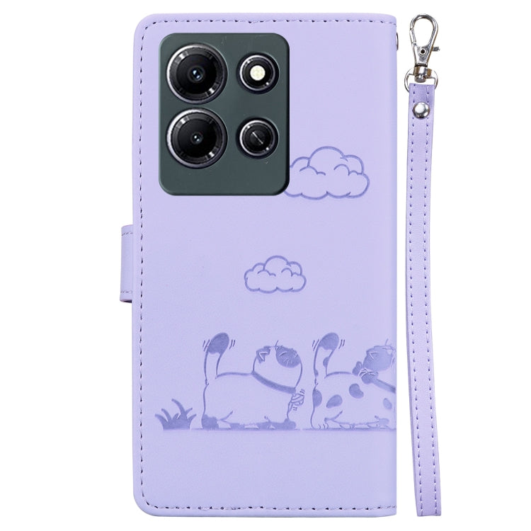 For Infinix Note 30i Cute Cats RFID Leather Phone Case