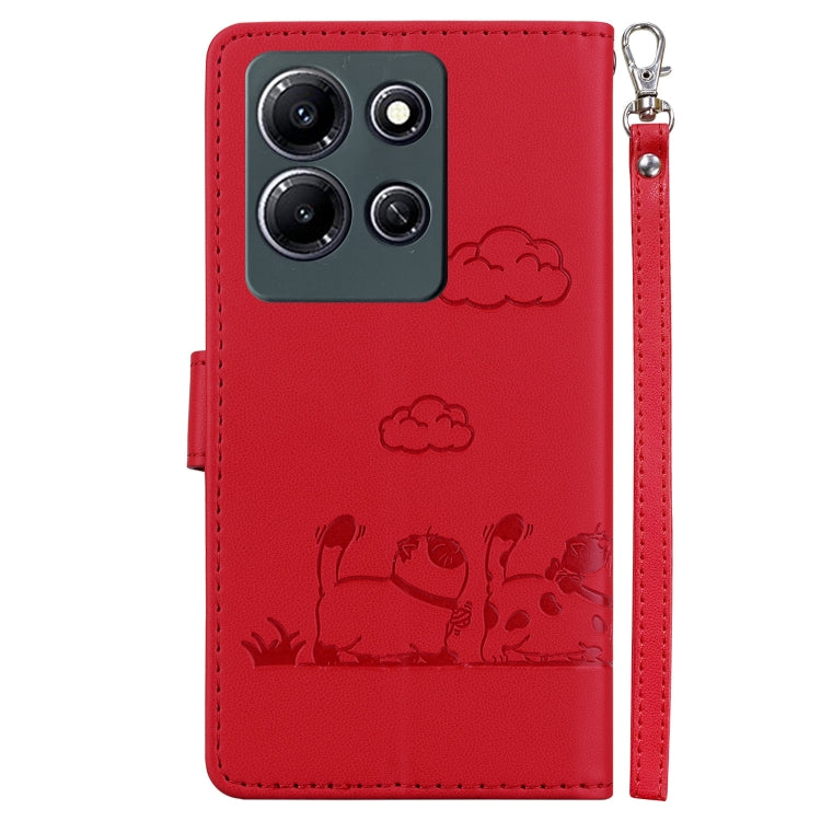 For Infinix Note 30i Cute Cats RFID Leather Phone Case