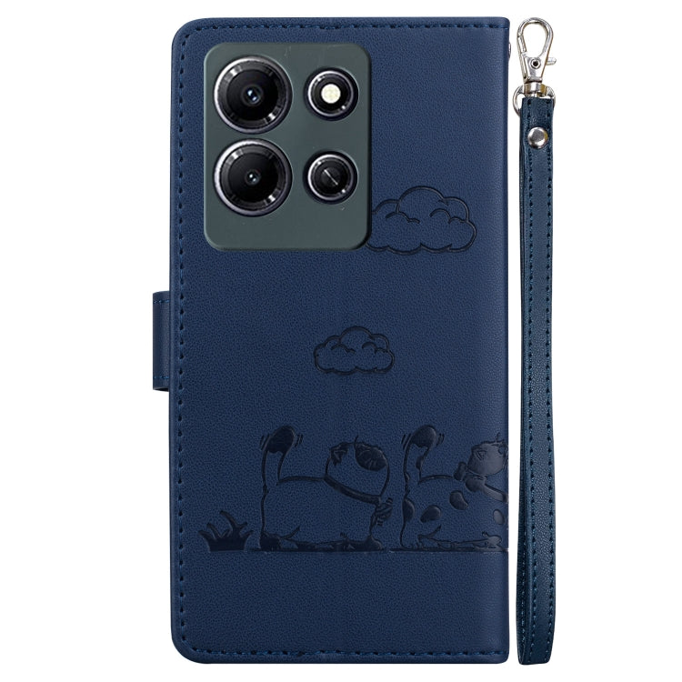 For Infinix Note 30i Cute Cats RFID Leather Phone Case