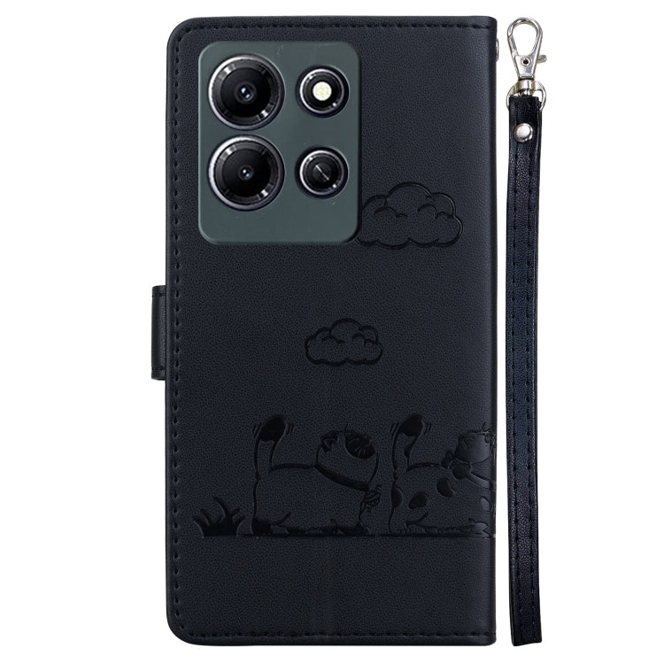 For Infinix Note 30i Cute Cats RFID Leather Phone Case