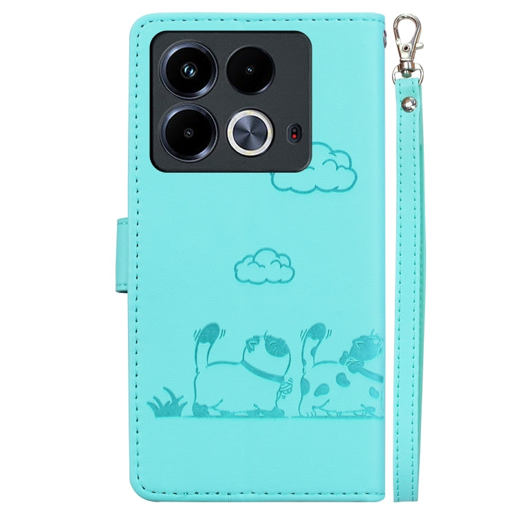 For Infinix Note 40 4G Cute Cats RFID Leather Phone Case