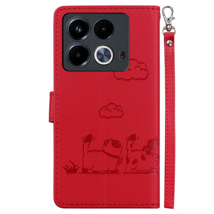 For Infinix Note 40 4G Cute Cats RFID Leather Phone Case