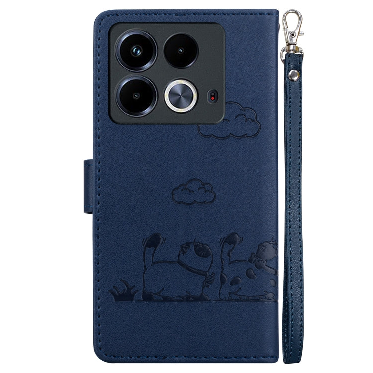 For Infinix Note 40 4G Cute Cats RFID Leather Phone Case