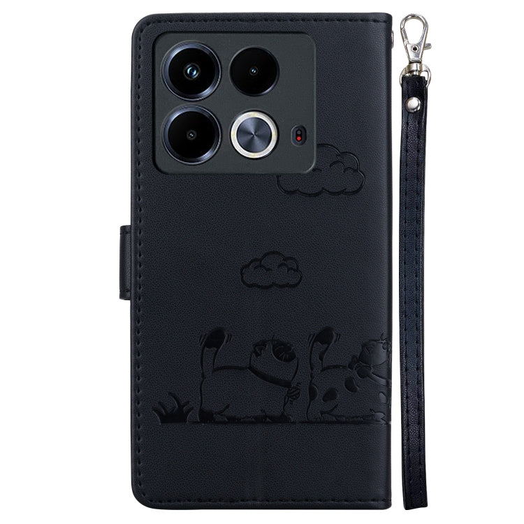 For Infinix Note 40 4G Cute Cats RFID Leather Phone Case