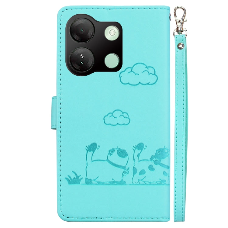 For Infinix Smart 7 HD Cute Cats RFID Leather Phone Case
