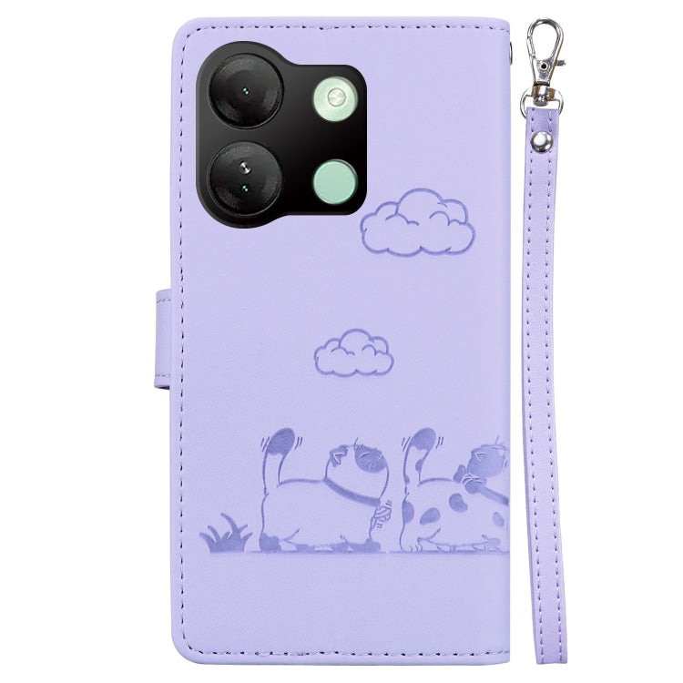 For Infinix Smart 7 HD Cute Cats RFID Leather Phone Case