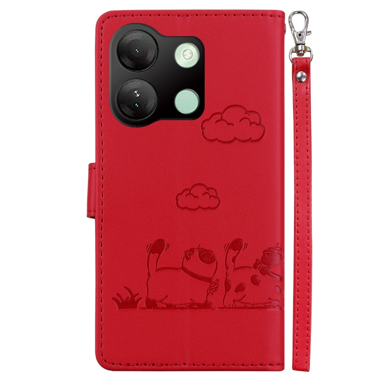 For Infinix Smart 7 HD Cute Cats RFID Leather Phone Case