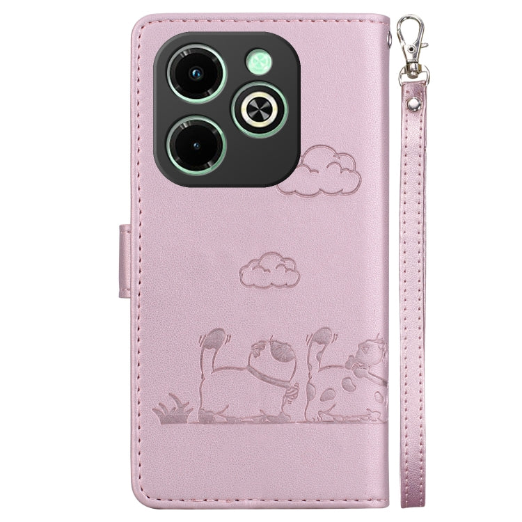 For Infinix Smart 8 / 8 HD / Hot 40i Cute Cats RFID Leather Phone Case