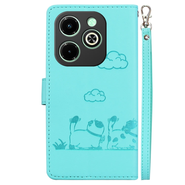 For Infinix Smart 8 / 8 HD / Hot 40i Cute Cats RFID Leather Phone Case