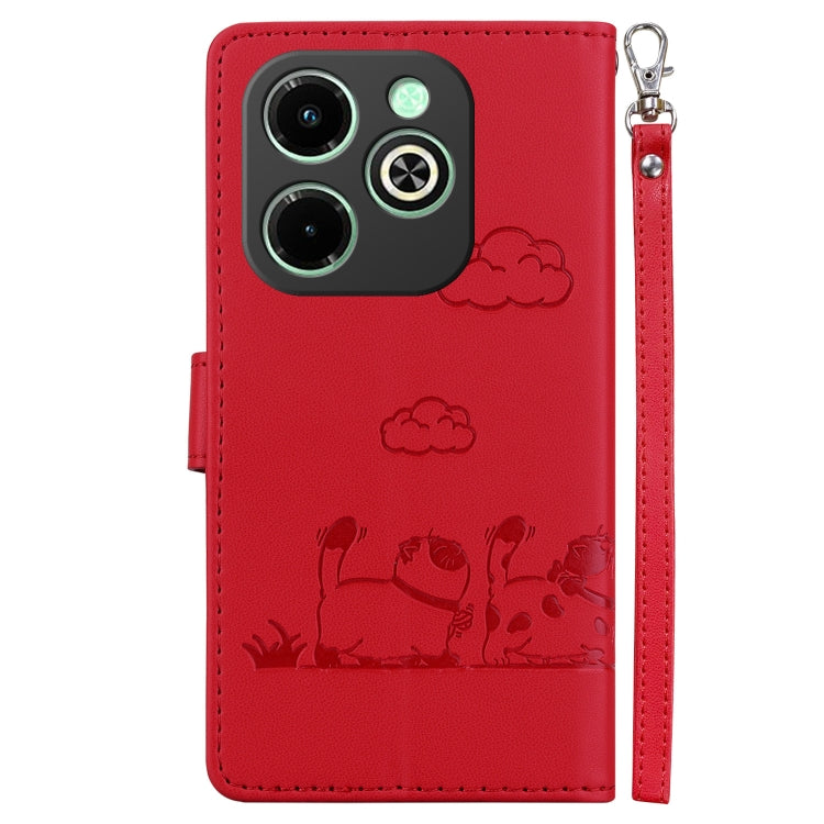 For Infinix Smart 8 / 8 HD / Hot 40i Cute Cats RFID Leather Phone Case