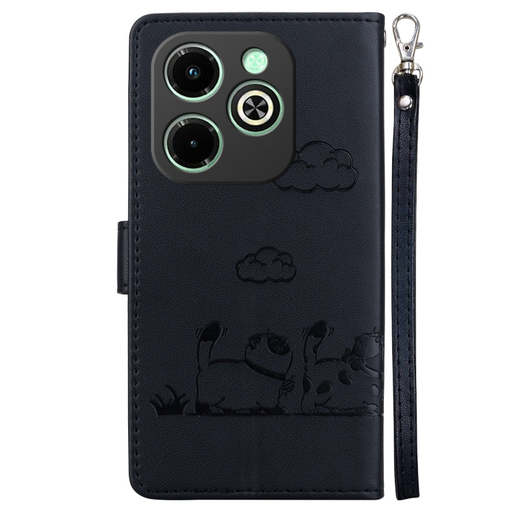 For Infinix Smart 8 / 8 HD / Hot 40i Cute Cats RFID Leather Phone Case